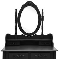 Tocador de Maquillaje de Lujo Moderno con Espejo y Esquinas Transparentes, Diseño Europeo, Madera Sólida, Precio Económico, para Dormitorio/Apartamento