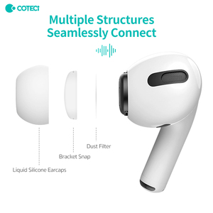 COTECi Tapones de Silicona para Auriculares de Varios Tamaños, Antideslizantes, Sin Dolor, Cómodos, con Aislamiento de Ruido para <span class=keywords><strong>AirPods</strong></span> Pro/2 - Product Image 1