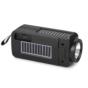 Đơn giản Mini panel năng lượng mặt trời sạc Stereo woofer Bass hộ gia đình <span class=keywords><strong>Torch</strong></span> Loa FM Đài phát thanh hỗ trợ TF/USB không dây Loa di động - Product Image 2