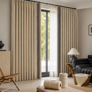 Französischer Stil Luxuriöse Verdunkelungsvorhänge Neue Doppelseitige Einfarbige Polyester-Chenille-Vorhänge Anpassbare Weiche Textur - Product Image 2