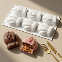 Moule en silicone HY pour gants en tricot 3D, moule de cuisson à thème de Noël, moule DIY pour chocolat, gelée, plâtre, savon, bougie, gâteau