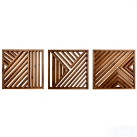 Décoration murale encadrée en bois géométrique, 3 pièces, style bohème moderne, écologique, pour chambre et salon – Meilleures ventes