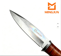 DIY Handgeschmiedetes OEM Camping Bowie-Messer mit Kohlenstoffstahl-Drop-Point-Klinge und Lederscheide
