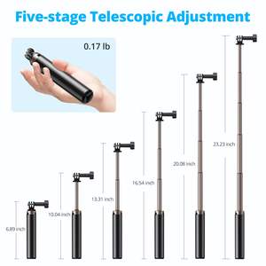 Trépied extensible de 60cm pour perche à selfie compatible avec AKASO, SJCAM, <span class=keywords><strong>GoPro</strong></span> Hero 13/12/11/10/9/8/7/<span class=keywords><strong>Max</strong></span>, Osmo Action 5/4/3 - Product Image 2