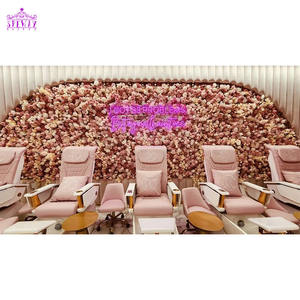 Sillas de pedicura de masaje eléctricas de manicura Jet Pipless de estilo europeo con taburete de trabajo - Product Image 2