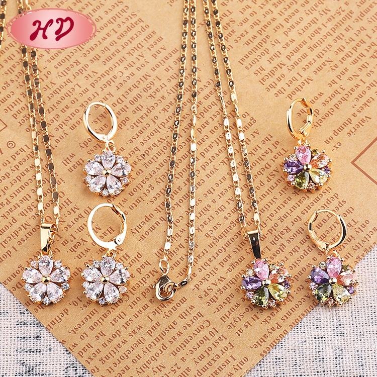 Guangzhou Fashion Wholesale Necklace and Earrings Set Jewelry Set