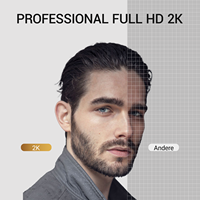 Webcam 2K untuk PC dengan Autofokus PDAF, Mikrofon Peredam Kebisingan AI, USB Plug & Play, 92 °   FOV & Koreksi Pencahayaan Otomatis