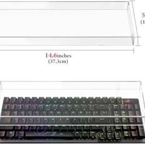 JUST in CASE Housse de clavier en acrylique transparent moderne, personnalisée par le fabricant, lavable, anti-poussière et anti-rouille, pour clavier pleine taille 104 touches - Product Image 4