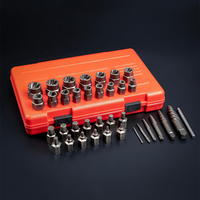 Outils polyvalents de retrait d'écrous de roue 36 pcs Jeu de douilles d'extracteurs de boulons et de vis de 3/8 pouces