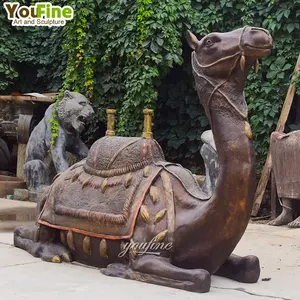 Life Size Outdoor Animal Sculpture Bronze Camel Statue