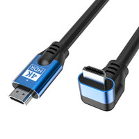 Câble HDMI 4K à 90 degrés 2.0b 18 Gbps Ultra HD ARC HDR Haute Vitesse Mâle-Mâle pour Home Cinéma PS5 TV