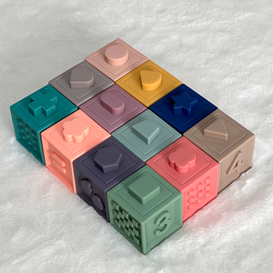 Bloques de construcción educativos para bebé, 40 Uds., bloques de construcción de silicona, apilamiento suave, juguetes de agua para apretar, edificios modernos, tema 0-24 - Product Image 2