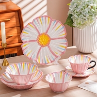 Vaisselle en céramique moderne pour la maison, tasses à café colorées sous glaçure, soucoupes, assiettes et bols à riz
