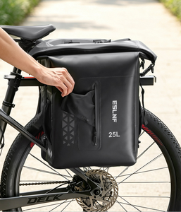 ESLNF Sacs de vélo, sacs de vélo imperméables de grande capacité de 25 L, sacs de selle pour porte-bagages arrière, sac à dos de cycliste - Product Image 1