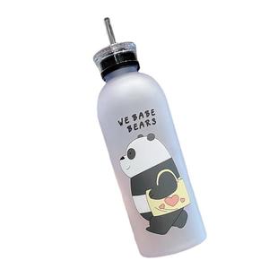 Bouteille d'eau de sport pour enfants avec paille 1000ml Bouteille d'eau en plastique de grande <span class=keywords><strong>taille</strong></span> avec joli motif personnalisé - Product Image 6
