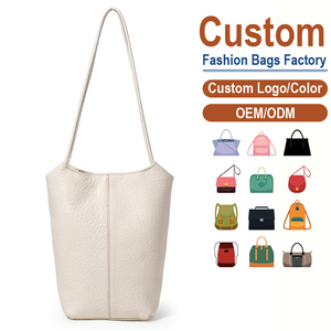 Sac seau personnalisé pour femme en microfibre et cuir synthétique, style minimaliste, toutes saisons, OEM ODM, logo et couleur personnalisés - Product Image 1