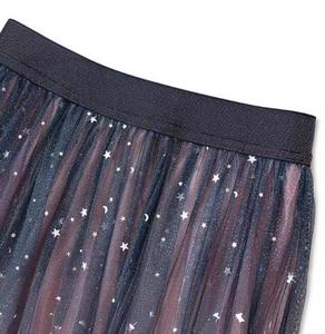 Ecowalson Jupe <span class=keywords><strong>tutu</strong></span> en maille à sequins étoiles féeriques pour femmes Jupe longue en tulle brillante à taille élastique - Product Image 5