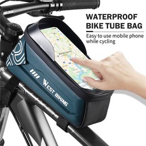Bolsa de Herramientas Impermeable para Bicicleta WEST BIKING con Soporte para Teléfono con Pantalla Táctil para Ciclismo de Montaña y Carretera - Product Image 2
