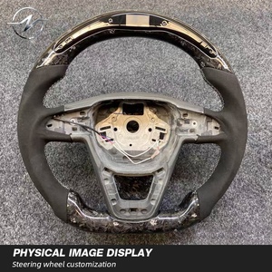 Volante de Fibra de Carbono Forjado Personalizado de Fábrica con LED para SEAT <span class=keywords><strong>Cupra</strong></span> 2013-2019 - Product Image 4