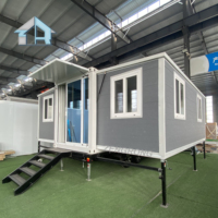 Villa Liburan Kontainer Ekspansi Atap Datar 20ft, Hotel, Sekolah, Kantor Prefab, Kamar Mandi, Apartemen, Rumah Mobile 37m, Desain Modern