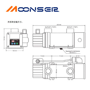 Thinline EHE1020 Water <b>Jacket</b> Heater 240V AC Diesel Generator <b>Cooling</b> Preheat Pump Unit Stainless Steel - Product Image 3