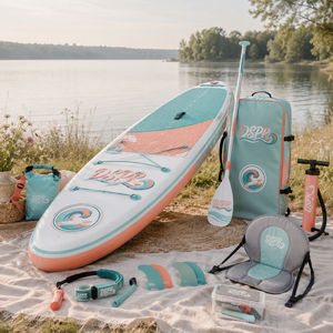 Planche de paddle gonflable tout-en-un OEM économique avec design portable écologique et système à 3 ailerons, accessoires inclus - Product Image 6