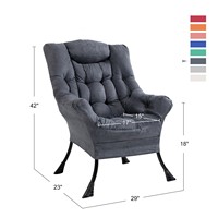 Vente en gros de fauteuil canapé moderne et doux et paresseux Fauteuil de détente confortable rembourré pour salon Fauteuil canapé à dossier haut