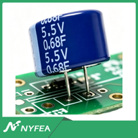 Super Capacitors 5.5V 0.1F,0.22F,0.33F,0.68F,1F Button-style Rapid Charge and Discharge for Energy Storage in Stock