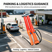 Bâton de signalisation LED rouge intégral, alimenté par batterie, IP65, portatif, pour le guidage d'aéronefs en aéroport, vente en gros OEM Lzk