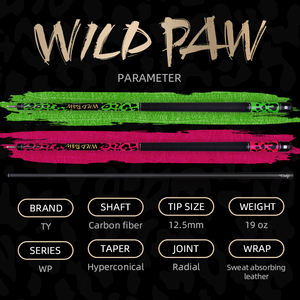 Bâton de queue de <span class=keywords><strong>billard</strong></span> TY série WP de 2e génération en fibre de carbone 12.5mm en cuir antidérapant pour queues de <span class=keywords><strong>billard</strong></span> et de <span class=keywords><strong>billard</strong></span> - Product Image 4