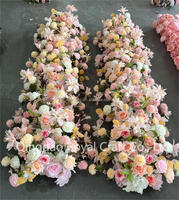 Groothandel Nieuw Ontwerp Wit Rood Grote Bloem Runner Boog Wrap Voor Bruiloft Decor