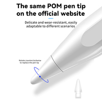 Pena Stylus Magnetik Pintar dengan Fitur Penolakan Sentuhan Telapak Tangan untuk Pad 10/9/8/7/6 Mini 6/5 Air 5/4/3, Pro 11" 3/2/1, Pro 12.9" 6/5/4/3