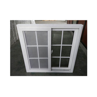 Fenêtre coulissante moderne à deux châssis en PVC/UPVC avec conception de gril Fabricant de fenêtre en PVC de taille personnalisée