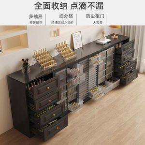 <b>Black</b> Nail Art Display Cabinet Nail <b>Polish</b> Glue Storage Cabinet Multi-layer Floor Standing Cabinet - Product Image 5