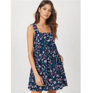 ชุดเดรสผ้าฝ้ายทอมือลายดอกไม้ขนาดมินิสำหรับงานปาร์ตี้ในสวน ปิกนิก ชายหาด หรือใส่เที่ยวสบายๆ จำหน่ายราคาส่งในราคาที่เข้าถึงได้ - Product Image 1