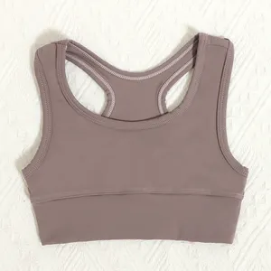 Latest Fashion Baby Workout Clothes Summer Seamless Knit Kids Yoga Wear Sling Lingerie Kids Girls Athletic Bra Top