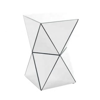 Ensembles de table basse Design moderne à la mode et noble simple MDF verre écrasé table basse abordable