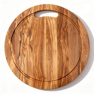<span class=keywords><strong>Planche</strong></span> à découper ronde pour olives avec rainure et poignée encastrée - Product Image 1