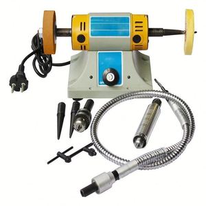 Two-head Transmission Flexible Shaft Jade <b>Carving</b> Machine Woodworking <b>Carving</b> <b>Electric</b> Polishing Grinding Machine Desktop - Product Image 1