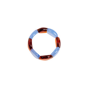 Handmadecolored Glaze Simple Bracelet Ring, High-end And Cool Little Finger Ring, Irregular-shaped Ring, Lampwork Glass, Multico - Product Image 5