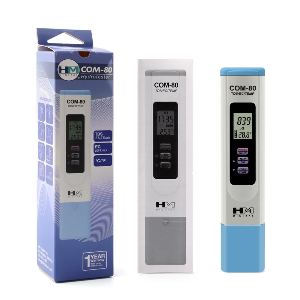 Penguji TDS Meter EC Digital, Penguji Kualitas Air 3 In 1 TDS Temp EC