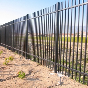 Clôture en acier galvanisé noir enduit de poudre, tube carré en acier forgé, portails d'allée, clôture en métal, <span class=keywords><strong>jardin</strong></span>, best-seller - Product Image 6