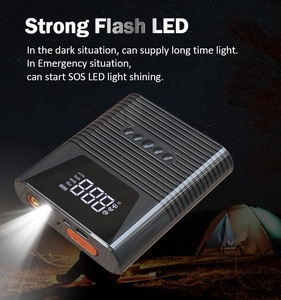 Portable Rechargeable Jump Starter With Mini Electric Air Pump Built-in <strong>Battery</strong> <strong>Booster</strong> for Car Motorcycle Bike - Product Image 6