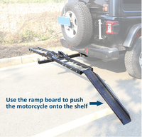 Hauteur réglable bras rembourré moto moto porte-moto support 2 ''attelage récepteur voiture arrière moto transportant matériau en acier