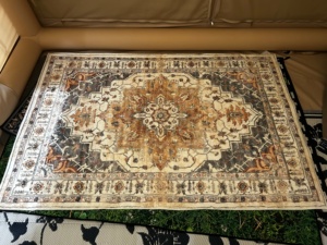 Tappeto da Tavolo Francese Persiano Moderno Vintage, Realizzato a Macchina, Leggero, Portatile, Impermeabile, Durevole, per 4 Stagioni, Ideale per Campeggio - Product Image 4
