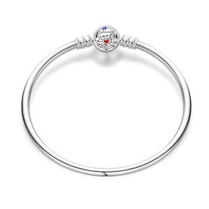 Pulsera de Plata de Ley 925 Personalizada con Logotipo Original de Fábrica Tailandesa, Dijes Colgantes de Mickey, Joyería de Plata 925 - Product Image 3