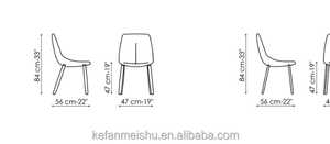 <span class=keywords><strong>Chaise</strong></span> de salle à manger moderne en cuir de luxe KF <span class=keywords><strong>CASA</strong></span> pour la maison, la salle à manger, l'appartement, avec pieds en métal, dossier confortable - Product Image 6