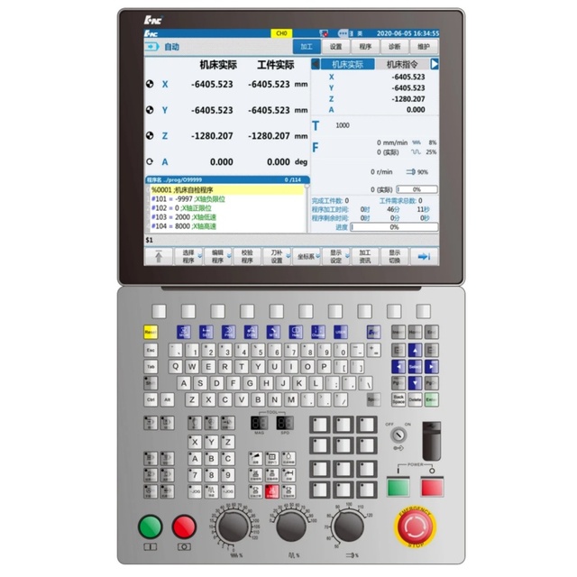 Huazhong 8 Series HNC-848 5-Axis CNC Controller High End Machining Center Control Panel 1GB Memory 10kg for Aerospace Automotive