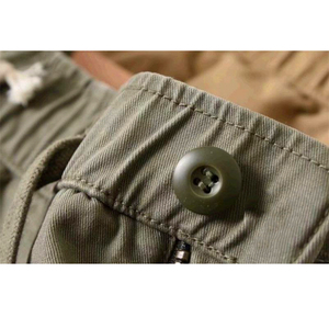 Pantaloncini <span class=keywords><strong>Cargo</strong></span> da Uomo Personalizzati Stile Vintage Streetwear Estivi con Coulisse in Vita Elastica Tinta Unita per Attività all'Aperto - Product Image 2