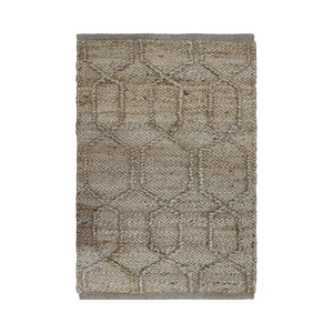 Tapis d'intérieur moderne en jute naturelle tissé à la main, réversible, épais, brun, motif géométrique texturé, écologique pour la maison et le bureau - Product Image 6